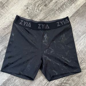 New Zyia Black Marble Hustle Shorts